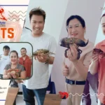 Crab Tying Moments by BigByte Aqua Ventures — participants learning how to handle and tie crabs during a hands-on aquaculture workshop in Davao City.
