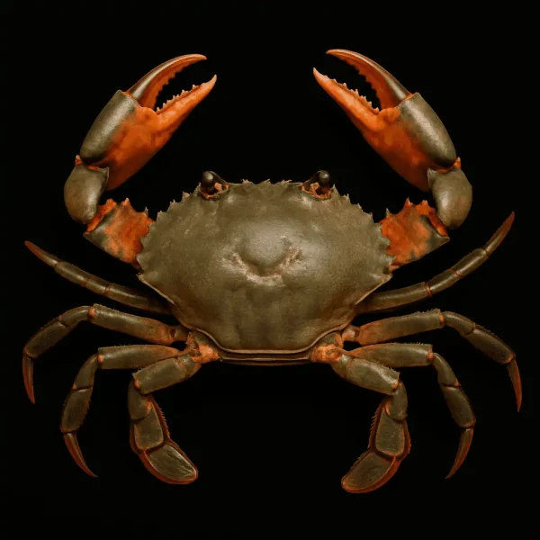 Scylla olivacea known as the brown mud crab.