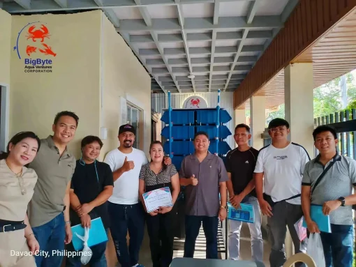 Participants receiving certification after completing Vertical Crab Farming seminar in Davao City.